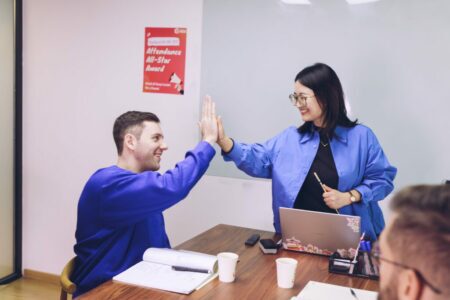 High Five with Caring Teacher - Encouragement